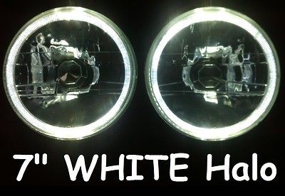 Suzuki Sierra Jeep CJ TJ JK Wrangler Rubicon White LED Halo 7 