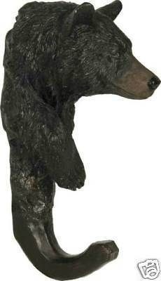 Coat rack Black Bear Hat Hook,Lodge Cabin Decor 1284