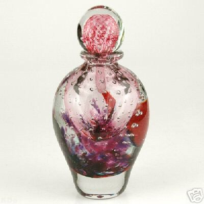 Jean Claude Novaro HAND BLOWN Glass Sculpture Vase Perfume Bottle 