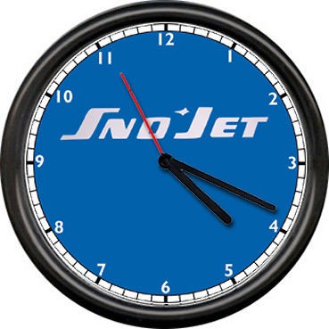 Sno Jet Logo Snowmobile Racing Dealer Retro Vintage Sign Wall Clock