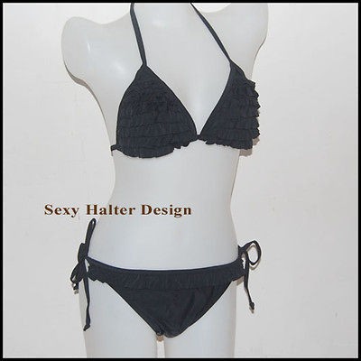 New Womens Bikini Swimwear Bathing suits with Ruffles on top bottom 