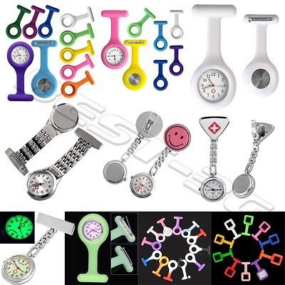 Mixed Clip Nurse Doctor Pendant Pocket Quartz Brooch Fob Watch 