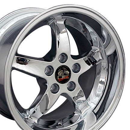 Single 17x10.5 Chrome Cobra R Wheel Fits Mustang® 94 04