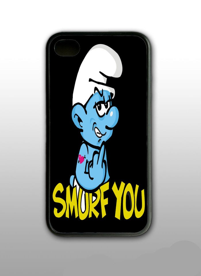 SMURF FUNNY OFFENSIVE I PHONE CASE FOR IPHONE 4 AND 4S