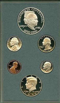 1990 P/S EISENHOWER PRESTIGE 6 COIN GEM CHOICE PROOF SET