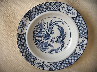 ANTIQUE WOOD & SONS YUAN SIDE PLATE~BLUEBIR​D & FLOWERS~1930​S