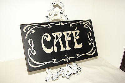 Cafe Sign~Kitchen~D​ining Room~Diner~Sty​lish~Decor~Bla​ck 