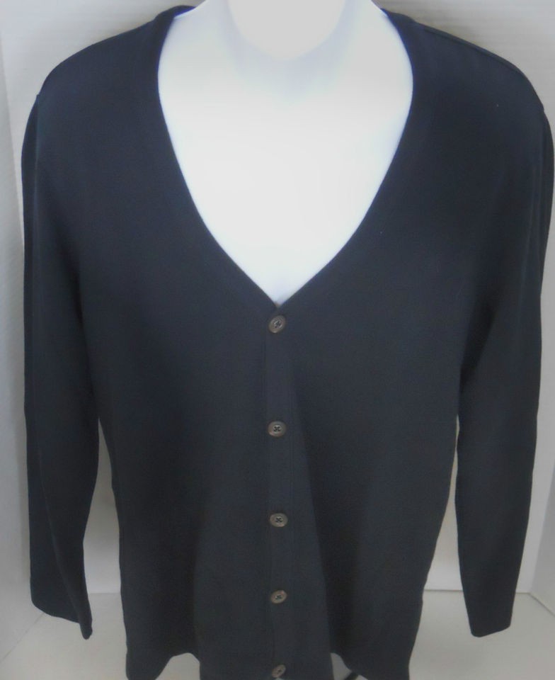 BANANA REPUBLIC Mens Navy Cotton Knit Cardigan Jacket Sizes M XXL