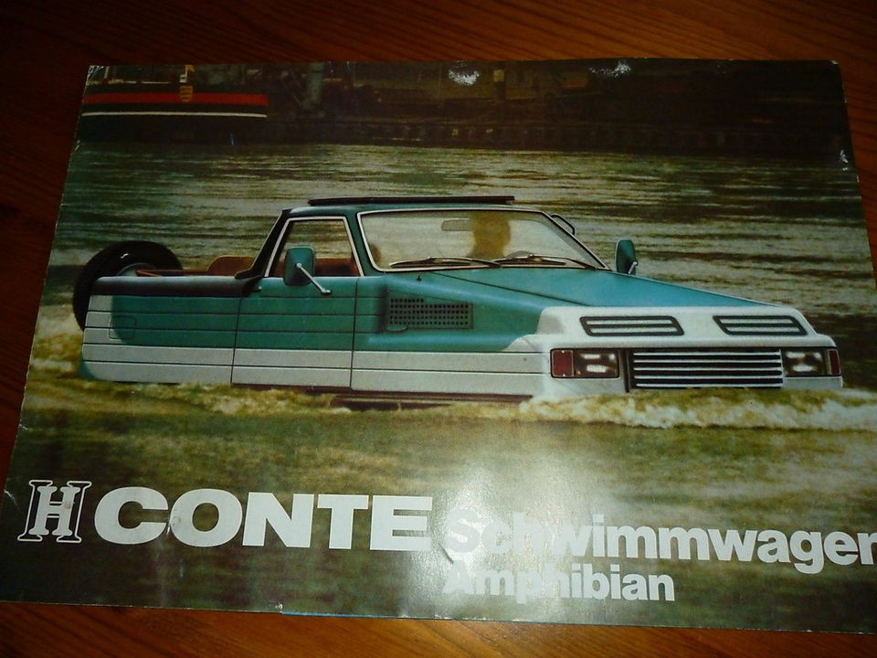 Herzog Conte Schwimmwagen Amphibian car brochure Ford Based Amphicars