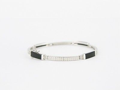 Platinum Bernard Passman Black Coral Bracelet