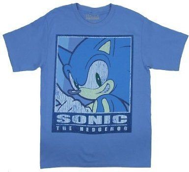   the Hedgehog Light Blue T Shirt Tshirt Size M Medium Sega Gamers Men