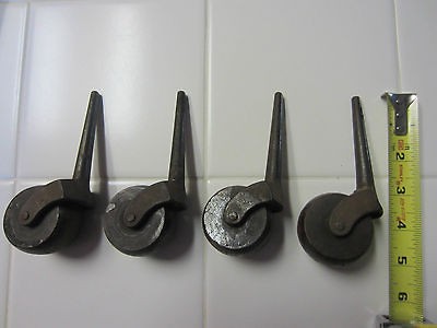 ANTIQUE FURNITURE CASTERS Wood Wheels for Table, Chair, Dresser 