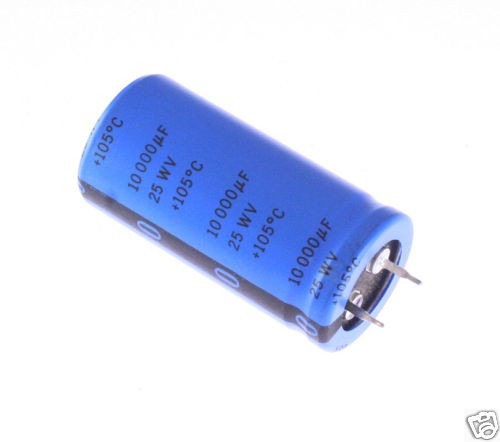 Pcs. of 10000uF 25V Snap In Mount Capacitor 10000MFD