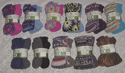 Mens/Womens Slippers*NEW 2 PAIR ACORN FLEECE SOX SOCKS*S/M/L/XL 