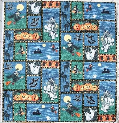 Northcott Halloween Harvest Moon Fabric Panel Cotton Quilt Craft )