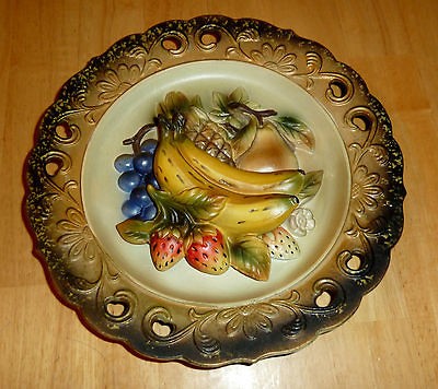 Vintage Napcoware Raised Fruit Banana Plate G 7092