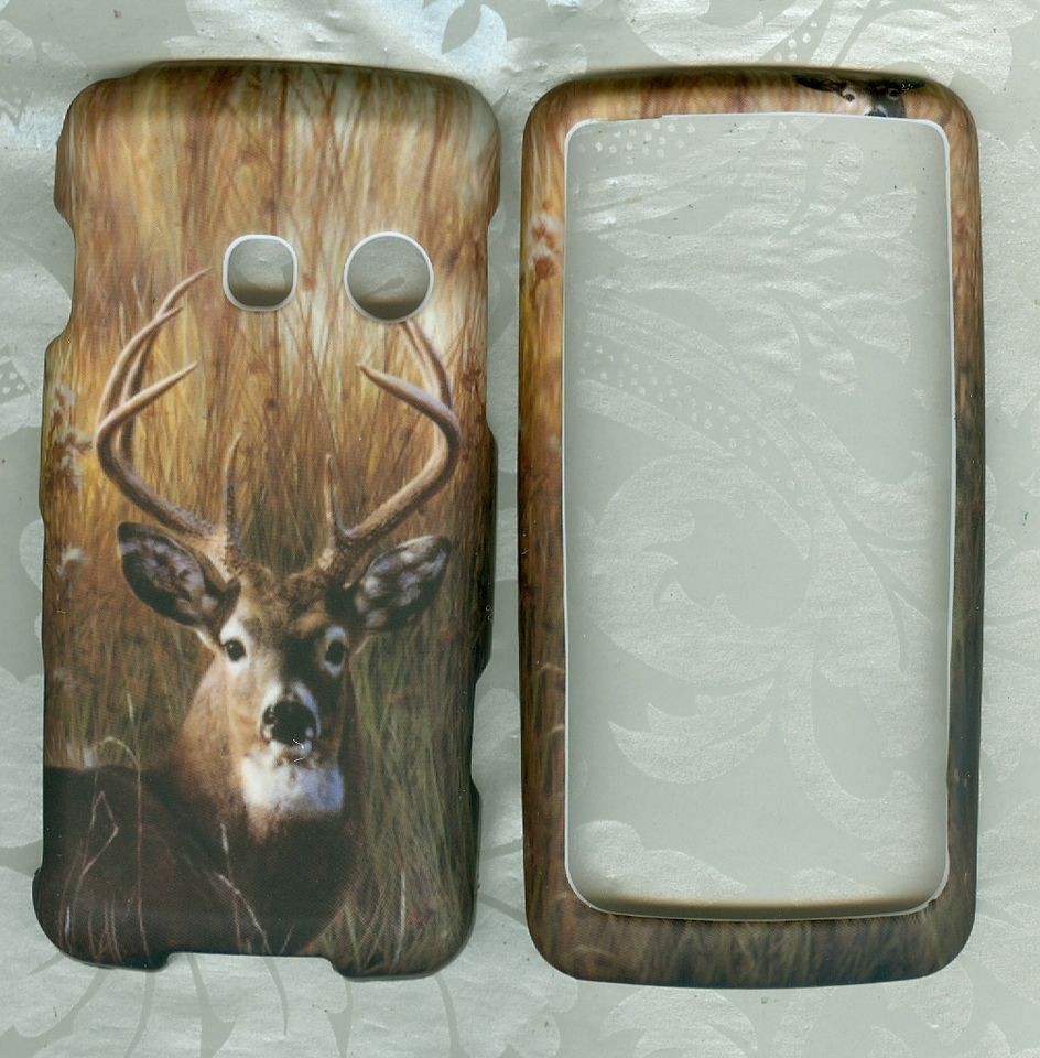   deer rubberized Straight Talk LG 511C Slider PHONE HARD CASE COVER