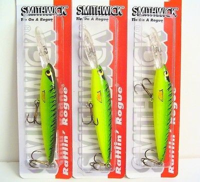 Smithwick Deep Rogue Jr. ADRA Lot of 3 Rainy River Minnow