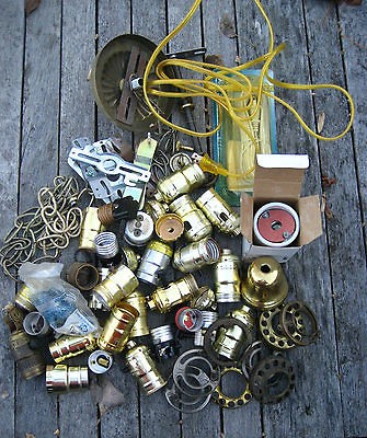   PARTS Sockets, Chain, Brackets, Shade Ring Holders, Cords NO RESERV