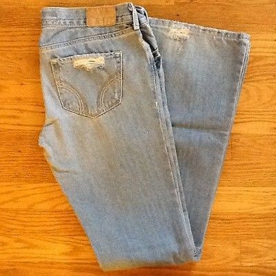 Hollister 100% Cotton Distressed Flair Jeans Size 3S Excellent 