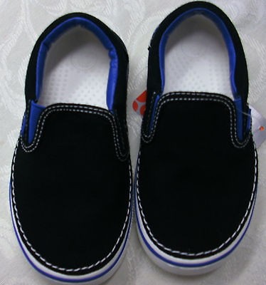 NEW CROCS HOVER SNEAKER SLIP ON BOYS BLACK/SEA BLUE SIZE J5