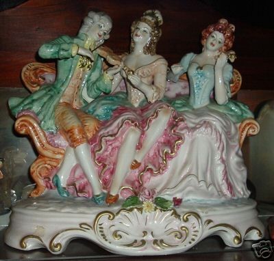 CAPODIMONTE The Happy Company Trio Porcelain Figurine