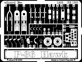 Eduard Zoom FE136 1/48 Academy Hobbycraft Curtiss P 36 Hawk