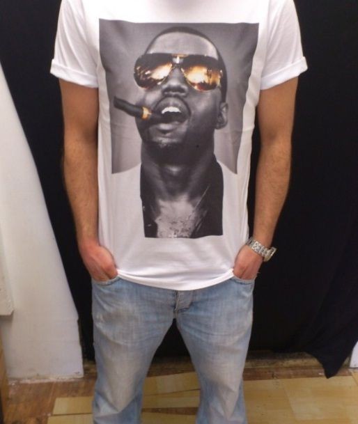 KANYE OMARI WEST CIGAR RAP SUN GLASSES MUSIC MEN T SHIRT (SALE)