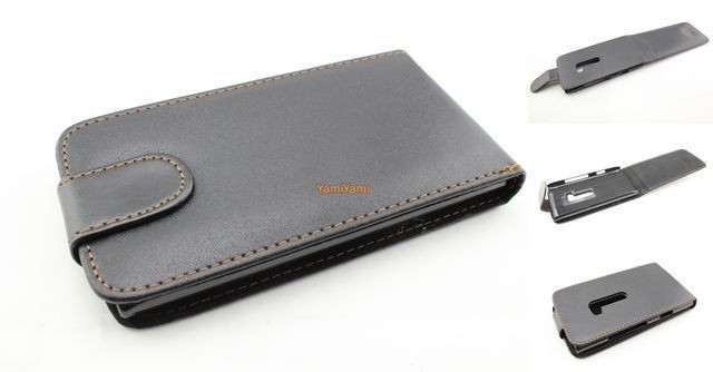 New Leather Leatherette Case Cover For Nokia N900 Skin Protector Black