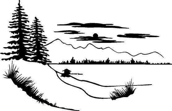 Pine Trees Vinyl Decal Car Truck Boat Window Sticker