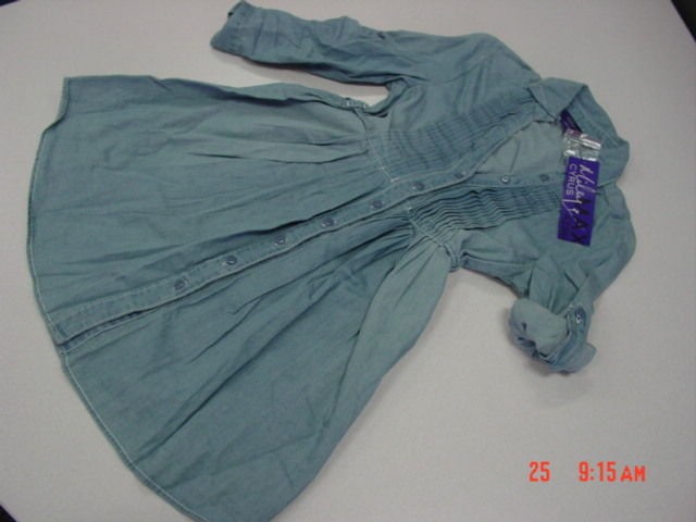 NWT Miley Cyrus Denim Dress Shirt Baby Doll NEW Unused Style Sleeve 