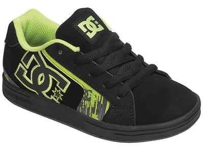 DC NET SE KIDS / OLDER / BOYS / YOUTH SKATE SHOES DARK GREY / GREEN