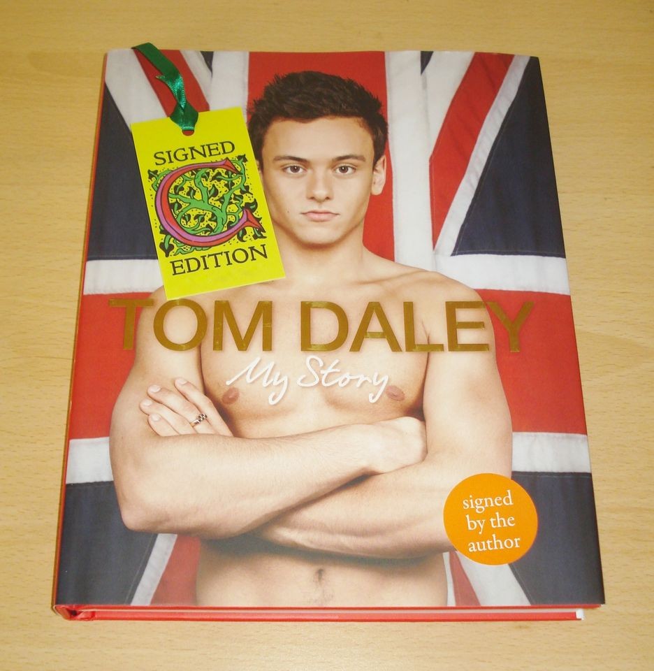 TOM DALEY AUTHENTIC & GENUINE HAND SIGNED BOOK MY STORY BRITISH DIVING 