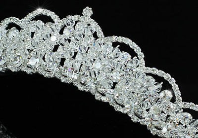 Unique Bridal Wedding Sparkling Tiara use Swarovski Crystal T1433