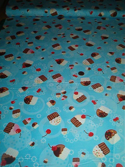 Fabric Piece  Cupcakes a Patty Reed design 18 x 2 yards + 1