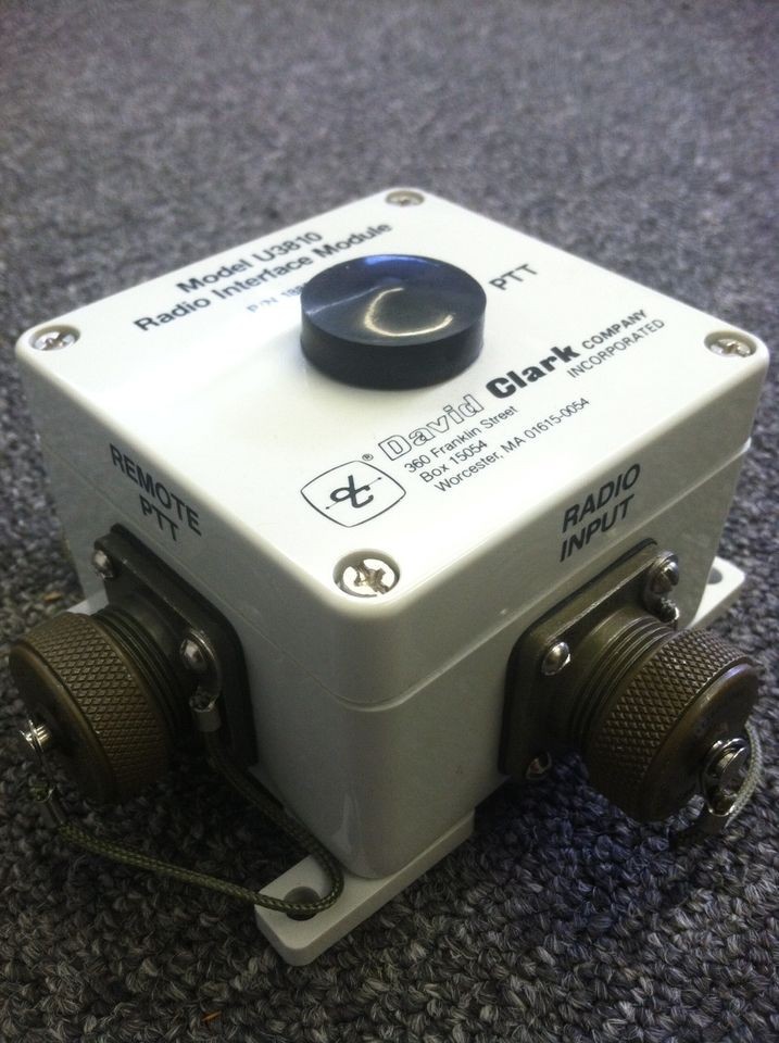 David Clark Radio Interface Module Model U3810 P/N 18884G 01