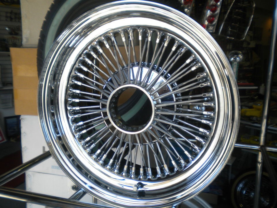 Dayton 15x7 Standard 72 Spoke Chrome Straight Lace