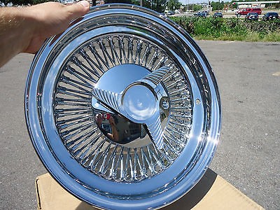 14 Chrome Dayton wire wheels 14 x 7 inch 80 spoke direct bolt on rims 