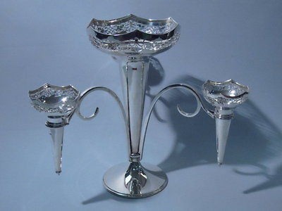 George V English Sheffield Sterling Silver Vase Epergne by Cooper 