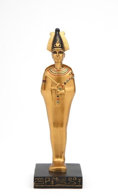 Black and Gold Museum Reproduction Ancient Egyptian Osiris 6 Statue 