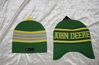 NWT JOHN DEERE Beanie Hat One Size BOYS 2 Styles To Choose Green Warm