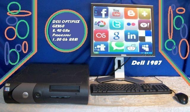   DELL OPTIPLEX GX260 Low Profile Desktop W/19 LCD Monitor & More