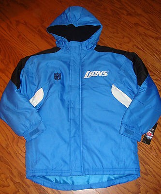 Detroit Lions Team NFL Winter Youth Hooded Parka Jacket NWT