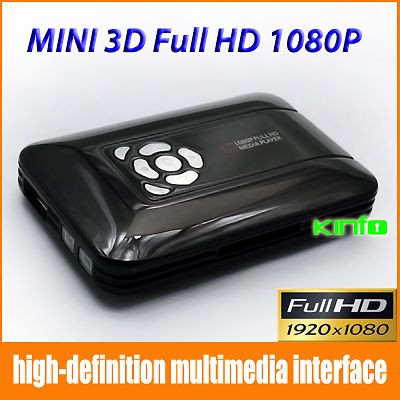 Mini HDMI 3D HD 1080P Multi Media MPEG4  TV Player USB HD