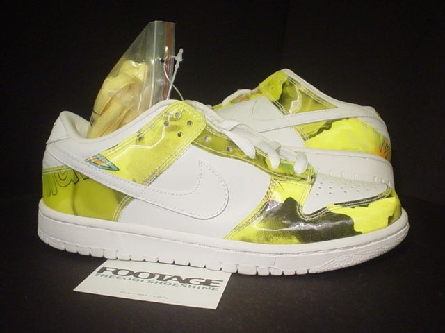   Nike Dunk Low Pro SB WHITE YELLOW HOLOGRAM DE LA SOUL DS NEW Sz 8.5