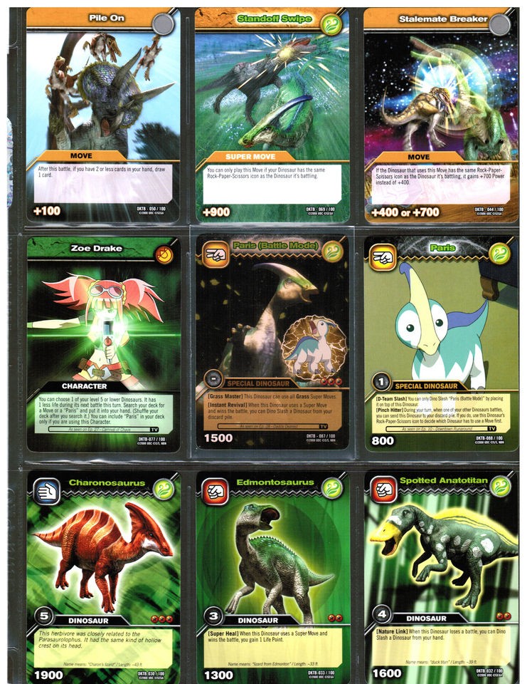 DINOSAUR KING UD TCG Card DKTB. Page of 9 [GRASS][Paris] 1 Foil +8 