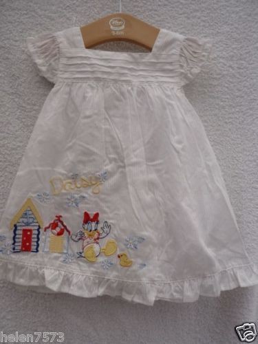  white Daisy Duck 2pc dress & knicker set