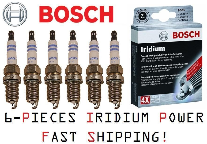 EDM BOSCH GERMANY IRIDIUM POWER SPARK PLUG 6 PCS (9600) EXACT FIT FAST 