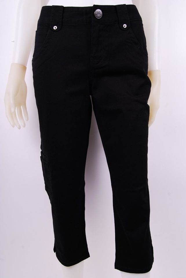 Brand New DKNY Jeans Strectch Capri Pant for Women in Black