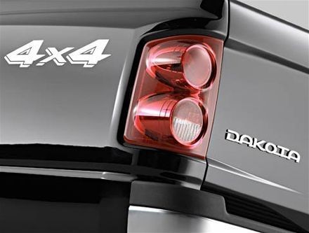 DODGE DAKOTA 4x4 Bedside Decals 2003   2006 ram 1500 bed stripes 